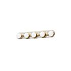 Dainolite VLM-3550LEDW-AGB-CLR Velma 50W Aged Brass LED Vanity Light 