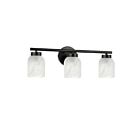 Dainolite VND-213W-MB-ALB Vonda 3-Lights 180W Matte Black LED Vanity Light