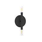 Dainolite WAN-132W-MB Wand 2-Lights 120W Matte Black Incandescent Wall Sconce