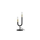 Dainolite WAN-172T-MB-AGB Wand 1-Light 120W Matte Black LED Table Lamp 
