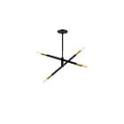 Dainolite WAN-244P-MB-AGB Wand 4-Lights 240W Matte Black LED Pendant