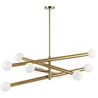 Dainolite WAN-398C-AGB Wand 8-Lights 480W Aged Brass LED Chandelier
