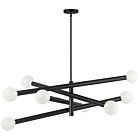 Dainolite WAN-398C-MB Wand 8-Lights 480W Matte Black LED Chandelier