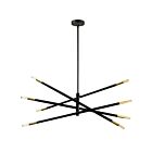 Dainolite WAN-408P-AGB Wand 8-Lights 480W Aged Brass LED Pendant