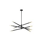 Dainolite WAN-408P-AGB Wand 8-Lights 480W Aged Brass LED Pendant