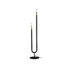 Dainolite WAN-602F-MB-AGB Wand 2-Lights 120W Matte Black Floor Lamp