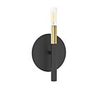 Dainolite WAN-91W-MB-AGB Wand 1-Light 60W Matte Black Incandescent Wall Sconce