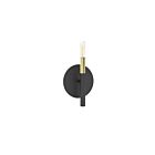 Dainolite WAN-91W-MB-AGB Wand 1-Light 60W Matte Black Incandescent Wall Sconce