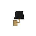 Dainolite WHN-91W-AGB-BK Whitney 1-Light 6W Black Incandescent Wall Sconce