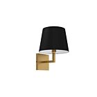 Dainolite WHN-91W-AGB-BK Whitney 1-Light 6W Black Incandescent Wall Sconce