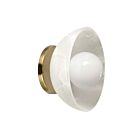 Dainolite WLK-71W-AGB Wilkins 1-Light 60W Faux Alabaster and Aged Brass LED Wall Sconce