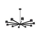 Dainolite WLS-48140LEDC-MB Wilson 140W Matte Black LED Chandelier