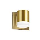Dainolite WLS-57LEDW-AGB Wilson 1-Light 7W Aged Brass LED Wall Sconce 3000K