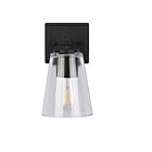 Dainolite WND-51W-MB Wenda 1-Light 60W Clear and Matte Black LED Wall Sconce