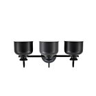 Dainolite WRG-213W-MB Wrigley 3-Lights 120W Matte Black LED Vanity Light