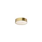 Dainolite WSH-1220LEDFH-AGB Walsh 1-Light 20W Alabaster and Aged Brass LED Flush Mount 3000K