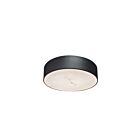 Dainolite WSH-1220LEDFH-MB Walsh 1-Light 20W Alabaster and Matte Black LED Flush Mount 3000K
