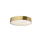 Dainolite WSH-1630LEDFH-AGB Walsh 1-Light 30W Alabaster and Aged Brass LED Flush Mount 3000K
