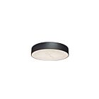 Dainolite WSH-1630LEDFH-MB Walsh 1-Light 30W Alabaster and Matte Black LED Flush Mount 3000K