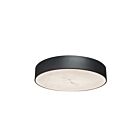 Dainolite WSH-1630LEDFH-MB Walsh 1-Light 30W Alabaster and Matte Black LED Flush Mount 3000K