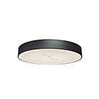 Dainolite WSH-2040LEDFH-MB Walsh 1-Light 40W Alabaster and Matte Black LED Flush Mount 3000K