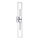 Dainolite WTS-292W-PC Wisteria 2-Lights 120W Polished Chrome Incandescent Wall Sconce