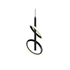 Dals Lighting RRPD2-CC-BK Olympia Two 12W Black Pendant