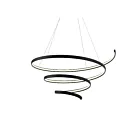 Dals Lighting SPR34-CC-BK Helix 60W Black Pendant