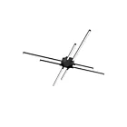 Dals Lighting STRFM-3K-BK Black Flush Mount