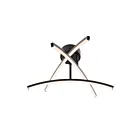 Dals Lighting W3FM-CC-BK 20W 19.87" Black Semi Flush Mount