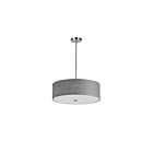 Dainolite 571-204P-PC-GRY Everly 4-Lights 240W Polished Chrome Drum Pendant