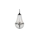 Dainolite DAW-386C-MB-FR Dawson 6-Lights 360W Matte Black Crystal Chain Chandelier