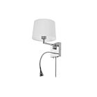 Dainolite DLED426A 2-Lights 63W Polished Chrome Wall Sconce with LED Reading Lamp