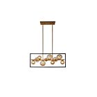Dainolite GLA-3310HP-MB-VB Glasglow 10-Lights 250W Matte Black/Vintage Bronze LED Horizontal Pendant