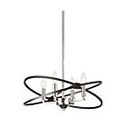 Dainolite PAL-184C-PC-MB Paloma 4-Lights 160W Polished Chrome Incandescent Chandelier