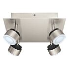 Eglo 200031A Armento 26.8W Satin Nickel and Black LED Spot Light