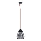 Eglo 95743A Piastre 1-Light 50W Black Cord Pendant
