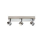 Eglo 201734A 12W 3-Lights Satin Nickel And Chrome Track Light