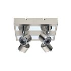 Eglo 201736A 16W 4-Lights Satin Nickel And Chrome Track Light