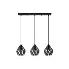 Eglo Carlton 202037A 3-Lights 180 Watt Black and Silver Pendant