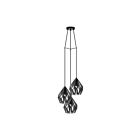 Eglo Carlton 202042A 3-Lights 180 Watt Black and Silver Pendant