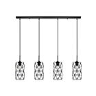 Eglo Estevau 202359A 4-Lights 100 Watt Black Pendant