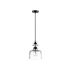 Eglo Gilwell 202424A 1-Light 60 Watt Black and Chrome Pendant