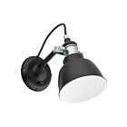 Eglo Thornford 202504A 60W Black and Chrome Wall Light