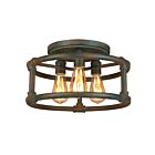 Eglo 202851A 60W Zinc Plated Semi Flush Mount