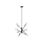 Eglo Gradoli 203386A 8-Lights 480 Watt Black and Chrome Pendant