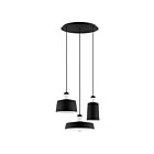Eglo Tabanera 203394A 3-Lights 180 Watt Black and White Pendant