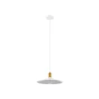 Eglo Bridport-P 204024A 1-Light 60 Watt White and Gold Pendant