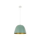 Eglo Coretto-P 204079A 1-Light 100 Watt Pastel Dark Green and Gold Pendant