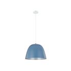 Eglo Coretto-P 204081A 1-Light 100 Watt Pastel Dark Blue and Silver Pendant
